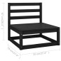 vidaXL 11-tlg. Garten-Lounge-Set Schwarz Massivholz Kiefer vidaXL 11-tlg. Garten-Lounge-Set Schwarz Massivholz Kiefer