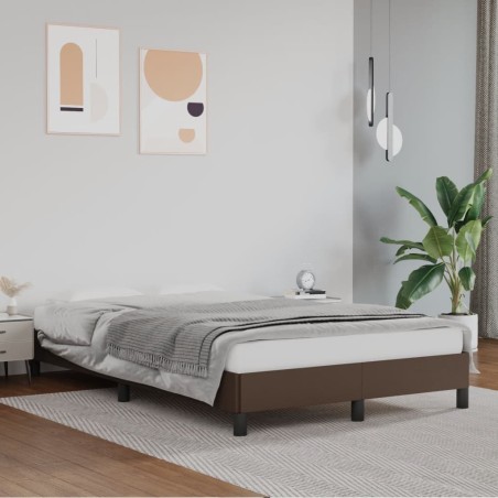 Bettgestell Braun 120x200 cm Kunstleder