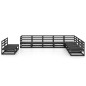 vidaXL 10-tlg. Garten-Lounge-Set Schwarz Massivholz Kiefer vidaXL 10-tlg. Garten-Lounge-Set Schwarz Massivholz Kiefer