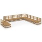 vidaXL 11-tlg. Garten-Lounge-Set Honigbraun Massivholz Kiefer vidaXL 11-tlg. Garten-Lounge-Set Honigbraun Massivholz Kiefer