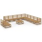 vidaXL 12-tlg. Garten-Lounge-Set Honigbraun Massivholz Kiefer vidaXL 12-tlg. Garten-Lounge-Set Honigbraun Massivholz Kiefer