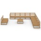 vidaXL 12-tlg. Garten-Lounge-Set Honigbraun Massivholz Kiefer vidaXL 12-tlg. Garten-Lounge-Set Honigbraun Massivholz Kiefer
