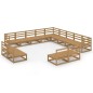 vidaXL 13-tlg. Garten-Lounge-Set Honigbraun Massivholz Kiefer vidaXL 13-tlg. Garten-Lounge-Set Honigbraun Massivholz Kiefer