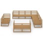 vidaXL 11-tlg. Garten-Lounge-Set Honigbraun Massivholz Kiefer vidaXL 11-tlg. Garten-Lounge-Set Honigbraun Massivholz Kiefer