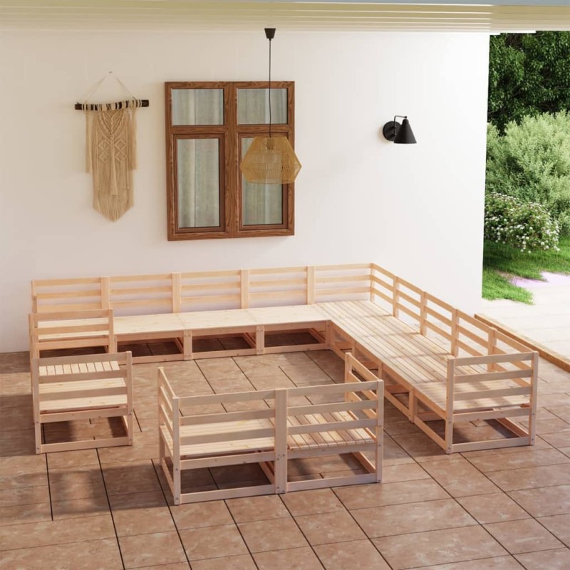 vidaXL 13-tlg. Garten-Lounge-Set Massivholz Kiefer vidaXL 13-tlg. Garten-Lounge-Set Massivholz Kiefer