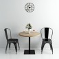 vidaXL Bistrotisch MDF und Stahl Rund 80 x 75 cm Eichenoptik vidaXL Bistrotisch MDF und Stahl Rund 80 x 75 cm Eichenoptik