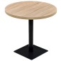 vidaXL Bistrotisch MDF und Stahl Rund 80 x 75 cm Eichenoptik vidaXL Bistrotisch MDF und Stahl Rund 80 x 75 cm Eichenoptik