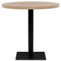vidaXL Bistrotisch MDF und Stahl Rund 80 x 75 cm Eichenoptik vidaXL Bistrotisch MDF und Stahl Rund 80 x 75 cm Eichenoptik