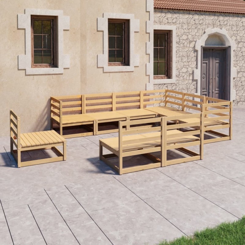 vidaXL 9-tlg. Garten-Lounge-Set Massivholz Kiefer vidaXL 9-tlg. Garten-Lounge-Set Massivholz Kiefer