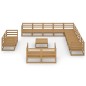 vidaXL 14-tlg. Garten-Lounge-Set Massivholz Kiefer vidaXL 14-tlg. Garten-Lounge-Set Massivholz Kiefer