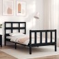 vidaXL Massivholzbett mit Kopfteil Schwarz 90x200 cm vidaXL Massivholzbett mit Kopfteil Schwarz 90x200 cm