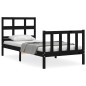 vidaXL Massivholzbett mit Kopfteil Schwarz 90x200 cm vidaXL Massivholzbett mit Kopfteil Schwarz 90x200 cm