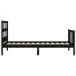 vidaXL Massivholzbett mit Kopfteil Schwarz 90x200 cm vidaXL Massivholzbett mit Kopfteil Schwarz 90x200 cm