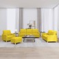 vidaXL 4-tlg. Sofagarnitur mit Kissen Hellgelb Stoff vidaXL 4-tlg. Sofagarnitur mit Kissen Hellgelb Stoff