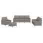 vidaXL 4-tlg. Sofagarnitur mit Kissen Taupe Stoff vidaXL 4-tlg. Sofagarnitur mit Kissen Taupe Stoff