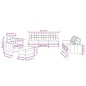vidaXL 4-tlg. Sofagarnitur mit Kissen Taupe Stoff vidaXL 4-tlg. Sofagarnitur mit Kissen Taupe Stoff
