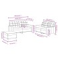 vidaXL 3-tlg. Sofagarnitur mit Kissen Weinrot Stoff vidaXL 3-tlg. Sofagarnitur mit Kissen Weinrot Stoff