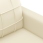 vidaXL 3-tlg. Sofagarnitur mit Kissen Creme Kunstleder vidaXL 3-tlg. Sofagarnitur mit Kissen Creme Kunstleder