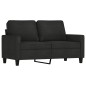 vidaXL 4-tlg. Sofagarnitur mit Kissen Schwarz Stoff vidaXL 4-tlg. Sofagarnitur mit Kissen Schwarz Stoff