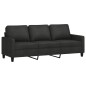 vidaXL 4-tlg. Sofagarnitur mit Kissen Schwarz Stoff vidaXL 4-tlg. Sofagarnitur mit Kissen Schwarz Stoff