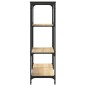 vidaXL Bücherregal Sonoma-Eiche 81x36x115 cm Holzwerkstoff und Stahl vidaXL Bücherregal Sonoma-Eiche 81x36x115 cm Holzwerkstoff und Stahl
