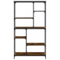 vidaXL Bücherregal Räuchereiche 99x35,5x176 cm Holzwerkstoff und Stahl vidaXL Bücherregal Räuchereiche 99x35,5x176 cm Holzwerkstoff und Stahl