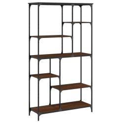 vidaXL Bücherregal Braun Eiche 99x35,5x176 cm Holzwerkstoff und Stahl
