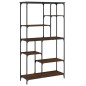 vidaXL Bücherregal Braun Eiche 99x35,5x176 cm Holzwerkstoff und Stahl vidaXL Bücherregal Braun Eiche 99x35,5x176 cm Holzwerkstoff und Stahl