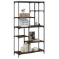 vidaXL Bücherregal Braun Eiche 99x35,5x176 cm Holzwerkstoff und Stahl vidaXL Bücherregal Braun Eiche 99x35,5x176 cm Holzwerkstoff und Stahl