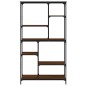 vidaXL Bücherregal Braun Eiche 99x35,5x176 cm Holzwerkstoff und Stahl vidaXL Bücherregal Braun Eiche 99x35,5x176 cm Holzwerkstoff und Stahl