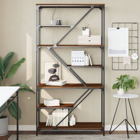 vidaXL Bücherregal Braun Eichen-Optik 91x36x176 cm Holzwerkstoff