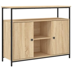 vidaXL Sideboard Sonoma-Eiche 100x35x80 cm Holzwerkstoff