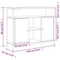 vidaXL Sideboard Sonoma-Eiche 100x35x80 cm Holzwerkstoff vidaXL Sideboard Sonoma-Eiche 100x35x80 cm Holzwerkstoff