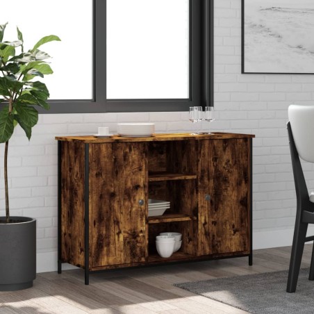 vidaXL Sideboard Räuchereiche 100x35x70 cm Holzwerkstoff