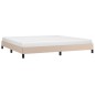 Bettgestell Cappuccino-Braun 200x200 cm Kunstleder Bettgestell Cappuccino-Braun 200x200 cm Kunstleder