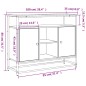 vidaXL Sideboard Grau Sonoma 100x35x80 cm Holzwerkstoff vidaXL Sideboard Grau Sonoma 100x35x80 cm Holzwerkstoff
