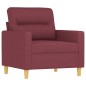 vidaXL 3-tlg. Sofagarnitur mit Kissen Weinrot Stoff vidaXL 3-tlg. Sofagarnitur mit Kissen Weinrot Stoff