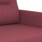 vidaXL 3-tlg. Sofagarnitur mit Kissen Weinrot Stoff vidaXL 3-tlg. Sofagarnitur mit Kissen Weinrot Stoff