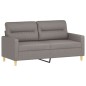 vidaXL 2-tlg. Sofagarnitur mit Kissen Taupe Stoff vidaXL 2-tlg. Sofagarnitur mit Kissen Taupe Stoff
