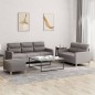 vidaXL 3-tlg. Sofagarnitur mit Kissen Taupe Stoff vidaXL 3-tlg. Sofagarnitur mit Kissen Taupe Stoff