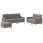 vidaXL 3-tlg. Sofagarnitur mit Kissen Taupe Stoff vidaXL 3-tlg. Sofagarnitur mit Kissen Taupe Stoff