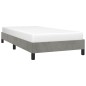 Bettgestell Hellgrau 90x190 cm Samt Bettgestell Hellgrau 90x190 cm Samt