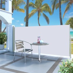 vidaXL Ausziehbare Seitenmarkise 140x300 cm Creme