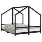vidaXL Kinderbett Schwarz 2x(80x200) cm Massivholz Kiefer vidaXL Kinderbett Schwarz 2x(80x200) cm Massivholz Kiefer