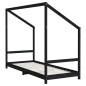vidaXL Kinderbett Schwarz 2x(80x200) cm Massivholz Kiefer vidaXL Kinderbett Schwarz 2x(80x200) cm Massivholz Kiefer
