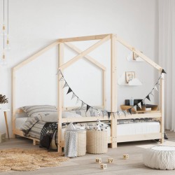vidaXL Kinderbett 2x(80x160) cm Massivholz Kiefer