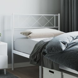 vidaXL Kopfteil Metall Weiß 90 cm