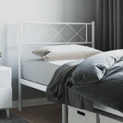vidaXL Kopfteil Metall Weiß 107 cm