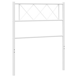 vidaXL Kopfteil Metall Weiß 107 cm