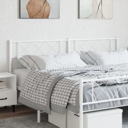 vidaXL Kopfteil Metall Weiß 160 cm